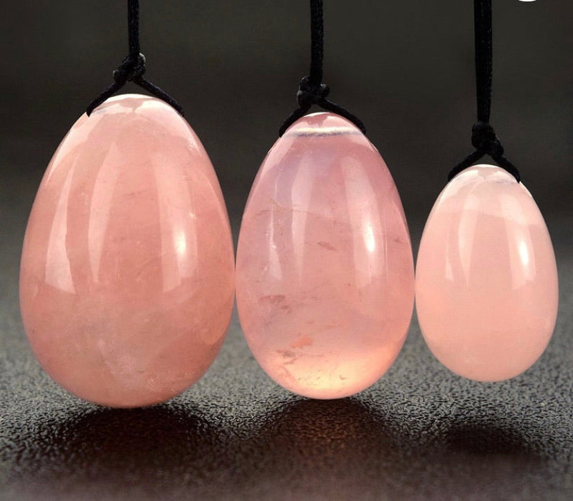 Rose quartz-Yoni eggs